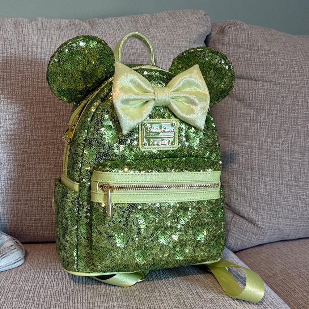 Disney Glittery Green Loungefly  Backpack